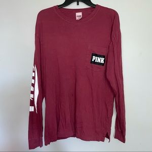 PINK Logo Long Sleeve Tee